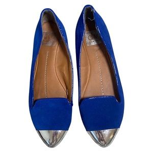 Dolce Vita  Silver Capped Toe Flats in Royal Blue Sz 6.5